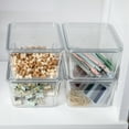 thumbnail image 5 of Martha Stewart Brody 4 Pack Stackable Plastic Storage Box with Lids Office Desktop Organizers, 6.75" x 5", 5 of 10
