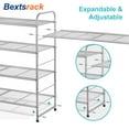 thumbnail image 4 of Bextsrack 4 Tiers Shoe Rack Expandable & Adjustable Shoe Organizer Storage Shelf in Kitchen-(Silver), 4 of 7