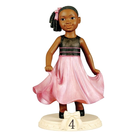 Birthday Girls, an African American Collectible Figurine Series, Age 04, 5.5"H
