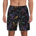thumbnail image 3 of Uemuo Lavender Flowers Pattern Mens Swim Trunks Quick Dry Board Shorts with Mesh Lining, Stretch Beach Shorts Quick Dry No-Chafing Board Shorts-Small, 3 of 9