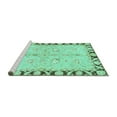 thumbnail image 2 of Ahgly Company Machine Washable Indoor Rectangle Oriental Turquoise Blue Traditional Area Rugs, 8' x 12', 2 of 4