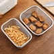 thumbnail image 4 of Colador de acero inoxidable, cesta de malla rectangular para freír papas fritas y escurrir alimentos, tamaño grande para servir verduras y frutas, escurridor de fregadero fácil de limpiar, 4 of 6