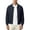 Black, variant on Men's Bomber Jacket Lightweight Full Zip Ribbed Baseball Collar Trendy Outerwear Solid Flight Windbreaker Casual Zip Jacket