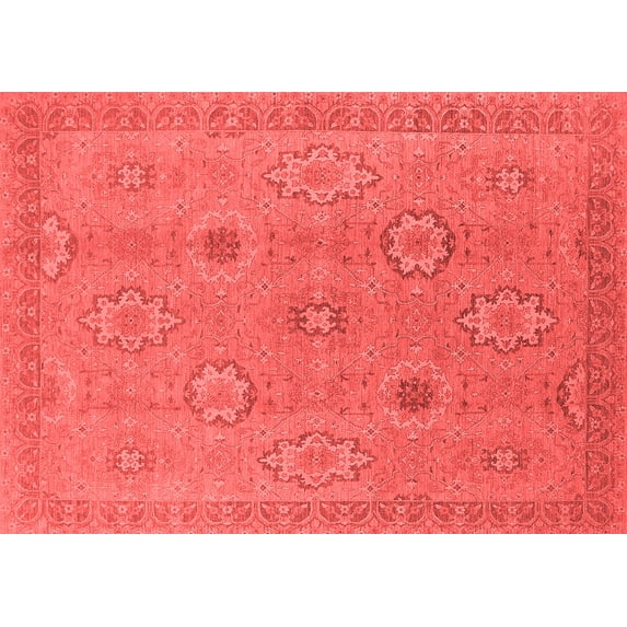 Ahgly Company Indoor Rectangle Oriental Red Traditional Area Rugs, 5' x 7'