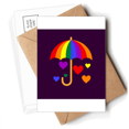 thumbnail image 1 of Rainbow Umbrella Love Tolerance Postcards Envelopes Blank Note Cards Mailing, 1 of 4