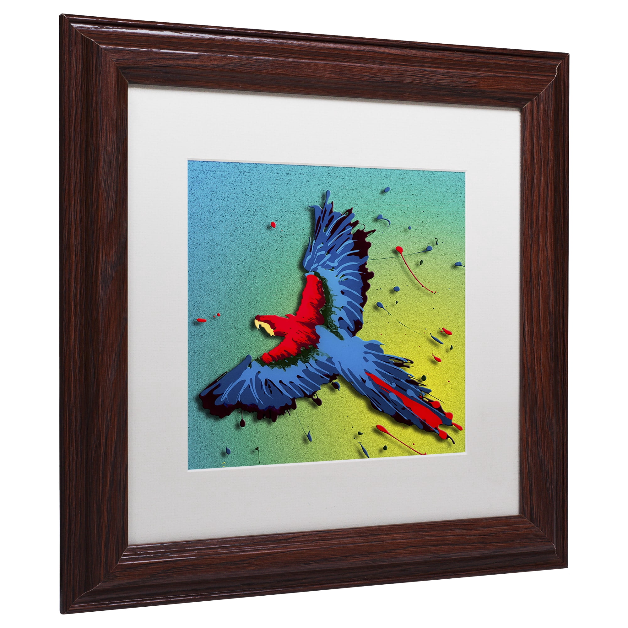 Trademark Fine Art "The Raven 4" Canvas Art by Roderick Stevens, White Matte, Wood Frame