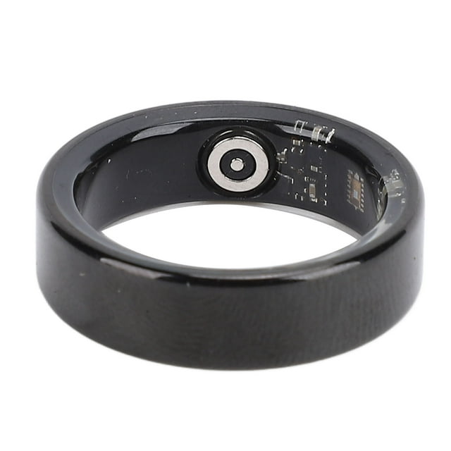 Smart Ring Black Lightweight Temperature Sleep Tracking Step Counter Smart Health Ring for Daily Use