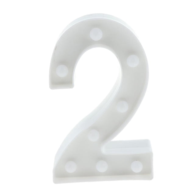 Números decorativos LED Sunnimix con Luces PVC 22x18x4cm blanco cálido Luces de lámpara LED de número