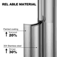 thumbnail image 2 of Silver Toilet Brush and Holder ，Extra Long Handled Toilet Brush for Bathroom，Stainless Steel Heavy Duty Toilet Bowl Brush,Removable Inner Bowl,Deep Cleaning Dense Bristles Brush -Space Saving, 2 of 8