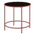 thumbnail image 3 of Furniture of America Harre Glass Top Side Table, Red, 3 of 6