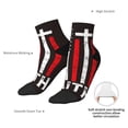 thumbnail image 6 of Rateoe USA Flag Cross Pattern Quarter Crew Socks,Toe Seamed Ankle Socks,Cotton Cushioned Breathable Athletic Crew Sports Socks, 6 of 7
