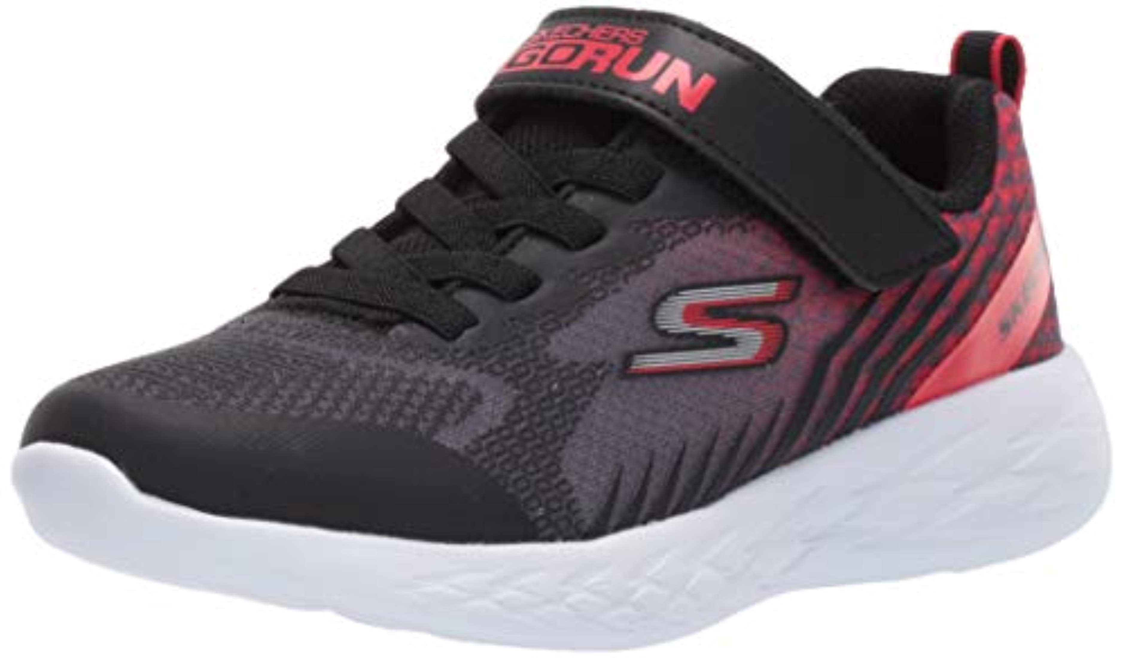 Skechers - Skechers Kids Boys' GO Run 600-BAXTUX Sneaker, Black/Red, 10.5 Medium US Little Kid 
