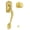 Bright Gold, variant on SCHLAGE FE285CAM716GEO Camelot Georgian Knob Bottom Half HNDL 1
