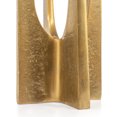 thumbnail image 4 of 16" Gold Distressed Aluminum Geometric Tabletop Pillar Candle Holder, 4 of 4