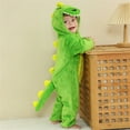 thumbnail image 4 of ATAIKU Baby Animal Dinosaur Onesie Flannel Hooded Romper for Infant Winter Playsuit Jumpsuit for Boys and Girls Toddler Overall Outfit, 4 of 11