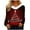 1-Red, variant on Fiaer Shine Crhistmas Tree Tshirts for Women V Neck Fall Winter Long Sleeve Xmas T Shirts Loose Fit Trendy Holiday Tops Red XL