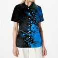 thumbnail image 4 of Stralyhd Womens Shirts Summer Short Sleeve Button Up Multicolour Tops Beach Vacation Casual T-Shirt Loose Fit Comfy Y2k Blouse Light Blue S, 4 of 5