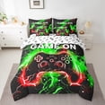 thumbnail image 2 of Castle Fairy Video Game 7-Piece Twin Bedding Sets for Teens Women Men,Abstract Orange Lightning Bedding Comforter Set,Gradient Gamer Breathable Sheet Sets,Super Cozy Room Decor, 2 of 8
