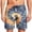 Rainbow Multicolor-1, variant on Men's Beach Short Rainbow Tie Dye