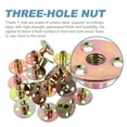 thumbnail image 2 of Shisuyan 20pcs / A Set M10 Round Plate Three Hole Nuts Flange Plate Screw Nuts, 2 of 8