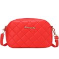 thumbnail image 1 of Red Diamond Quilted Mini Square Bag - PU Leather Crossbody/Single Shoulder Camera Purse with Fashionable Hardware Nameplate, Compact 20*6*12cm Size, Lightweight 100g, Spacious Main Compartment for, 1 of 6