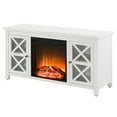 thumbnail image 5 of Evelyn&Zoe Colton Rectangular TV Stand with Log Fireplace for TV's up to 55", White, 5 of 9