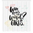 thumbnail image 3 of Ambesonne Feminist Shower Curtain, Inspirational Phrase, 69"Wx70"L, Multicolor, 3 of 3