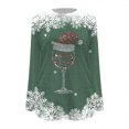 thumbnail image 4 of HNMKIU Chandail de Noël pour Femme à Col Rond Décontracté à Manches Longues avec Design Imprimé en Velours Double-Face Z9101-Vert,P, 4 of 4