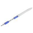 thumbnail image 3 of GlassOfVenice Italian Murano Glass Wedding Cake Knife - Silver Blue Stripes, 3 of 4