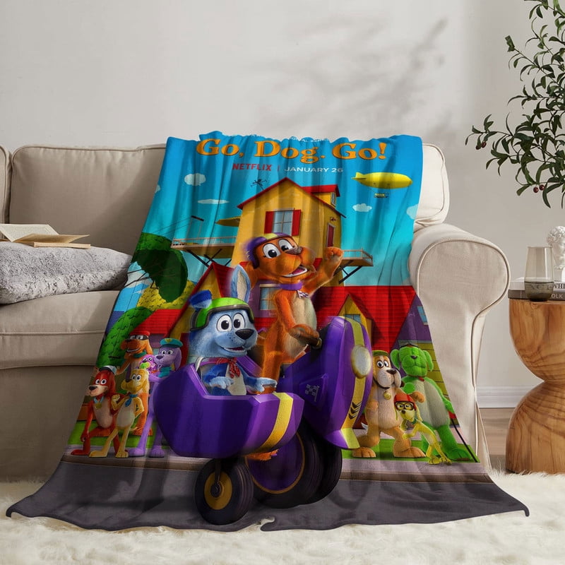go dog go Anti Pilling Flannel Blanket Gifts for Fans Lover Girls Boys Women Present Hoodie Him Bed 30"x40"