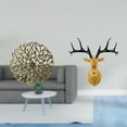 thumbnail image 2 of Dualoai Rustic Scenic Metal Wall Art Sculpture with Wrought Iron and Resin Deer Head Plaque 3D Hanging Pendant Boho Artwork for Office Living Room Home Decor, 2 of 8