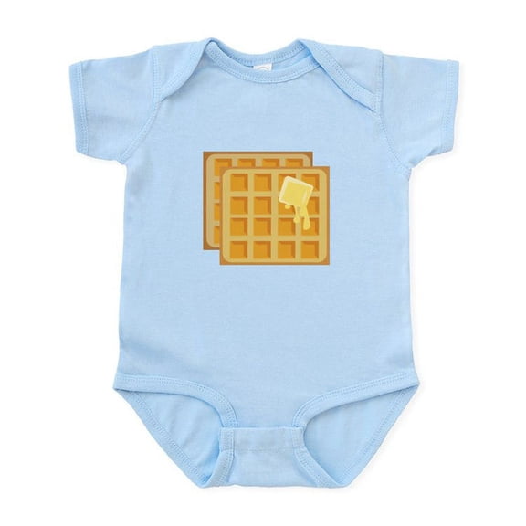CafePress - Buttered Waffles Body Suit - Baby Light Bodysuit, Size Newborn - 24 Months