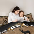 thumbnail image 5 of Feelyou Bear Deer Animal Bedding Comforter Set for Men, Farmhouse Lodge Cabin Twin Comforter Sets, Rustic Hunting Theme Reversible Bedding Set, Super Cozy Room Decor, 2pcs, 5 of 8
