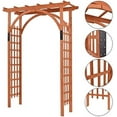 thumbnail image 6 of Premium Outdoor Wooden Cedar  Arch Pergola Trellis Wood Garden Yard Lattice$$Garden & Patio, 6 of 10