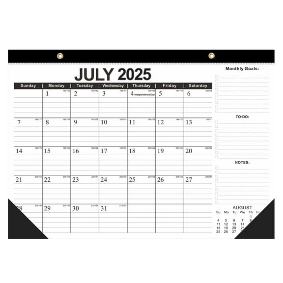 Luckky Desk Calendar 2025-2026, Desk Top Calendar from Jan. 2025Desk Calendar 2025-2026, Desk Top Calendar from Jan. 2025 to Jun. 2026, 17” x 12” Large School Year Desk Wall Calendar