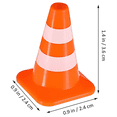 thumbnail image 2 of Xiao Hua set of 10 mini traffic cones, used for safety games, simulating roadblocks, 0.98 * 1.38in, orange, 2 of 4