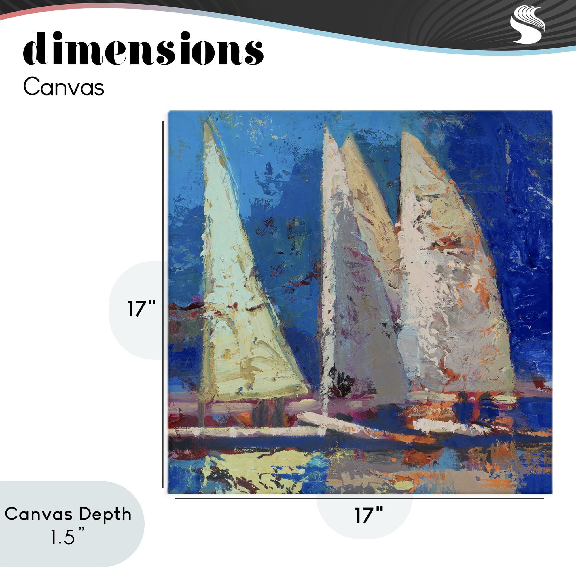 Stupell Industries A Strong Wind Sailboats Canvas Wall Art, design by Beth A. Forst