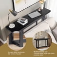 thumbnail image 4 of Hassch Modern Minimalist Long Console Table, Solid Pine Wood Frame & 2.4" Thick MDF Top, Versatile Entryway Sofa Table for Home Décor, Black, 4 of 10