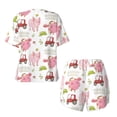 thumbnail image 5 of Lsque Cow And Pig Women's Short-Sleeved Pajama Set - 2 Piece Soft and Lightweight Sleepwear Set-Medium, 5 of 9