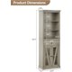 thumbnail image 2 of Gabinete de Baño Estrecho Estilo Rústico con Cajón y Puerta de Granero, Estantería Alta con Estantes Ajustables, 2 of 7