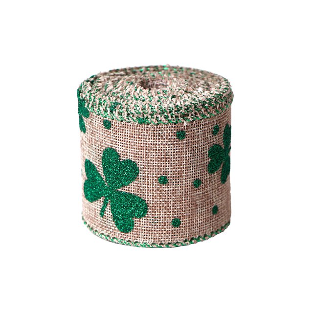 Monstrate Patrón de cintas del día de San Patricio Envoltura de arpillera Cinta de trébol Festival Fabricación de tarjetas Suministros de Type10 NO10
