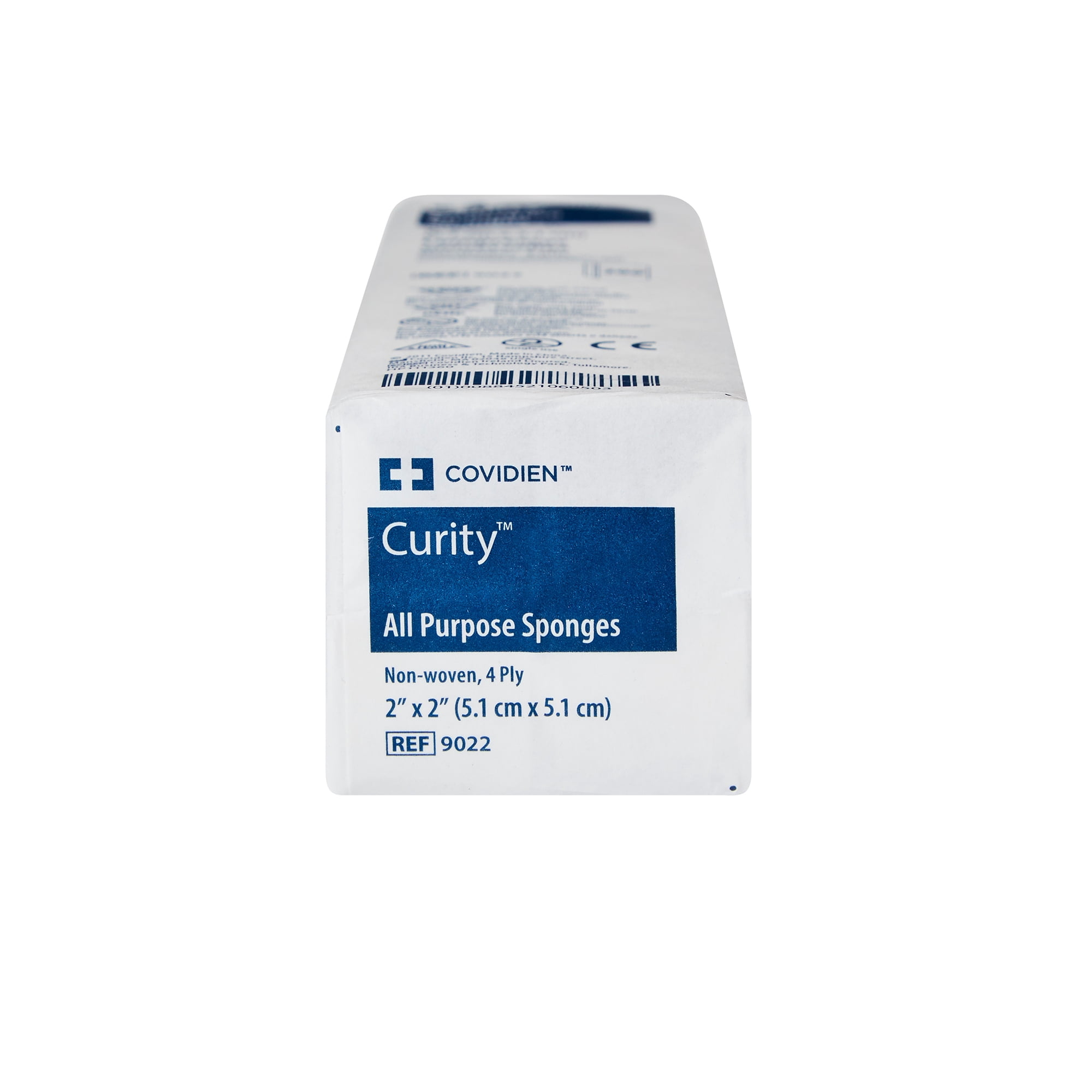 Curity Square Wound Sponges, 4-ply Non-Sterile Square Gauze Pads, 2" x 2", 200 per Pack, 40 Packs, 8000 Total