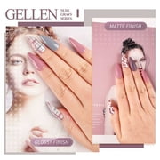 Gellen Gel Nail Polish Starter Kit with 54W UV Light, 6 Colors Pastels Pumpkin Tone Gel Polish with Base and Top Coat, Soak Off Gel Polish Kit with UV Nail Lamp, Gel Nail Polish Kit Gift for Women