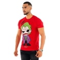 thumbnail image 2 of George V Men Crystal Joker T-Shirt (Red), 2 of 5