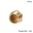thumbnail image 2 of 3/8 PT Sintered Bronze Exhaust Muffler with Brass Body Flat 10pcs, 2 of 5
