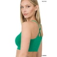 thumbnail image 3 of Zenana Women & Plus Cross Back Padded Seamless Bralette Sports Bras with Adjustable Strap, 3 of 5