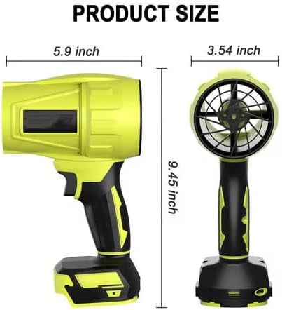 Cordless Turbo Super Power Air Duster, Hand Blower Ultra-Light & Powerful, 21V Electric Handheld Leaf Blower with 2×3.0Ah Batteries & Fast Charger for Car, Lawn, Garage & Snow