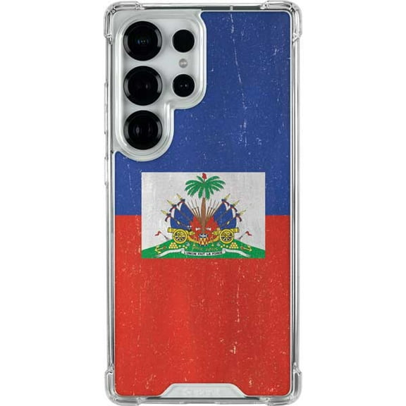 Skinit Haitian Flag Distressed Galaxy S25 Ultra Clear Case