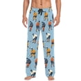 thumbnail image 7 of FORMRS Mens Pajama Pants with Pockets Cotton Sleepwear Lounge Bottoms Sizes S-2XL, Blue Hockey Pattern, 7 of 7