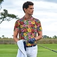 thumbnail image 3 of Fotbe Daisies Flowers Camiseta Polo de Golf para Hombre con Estampado – Camisa Deportiva Transpirable con Cuello Abotonado-4X-Large, 3 of 6